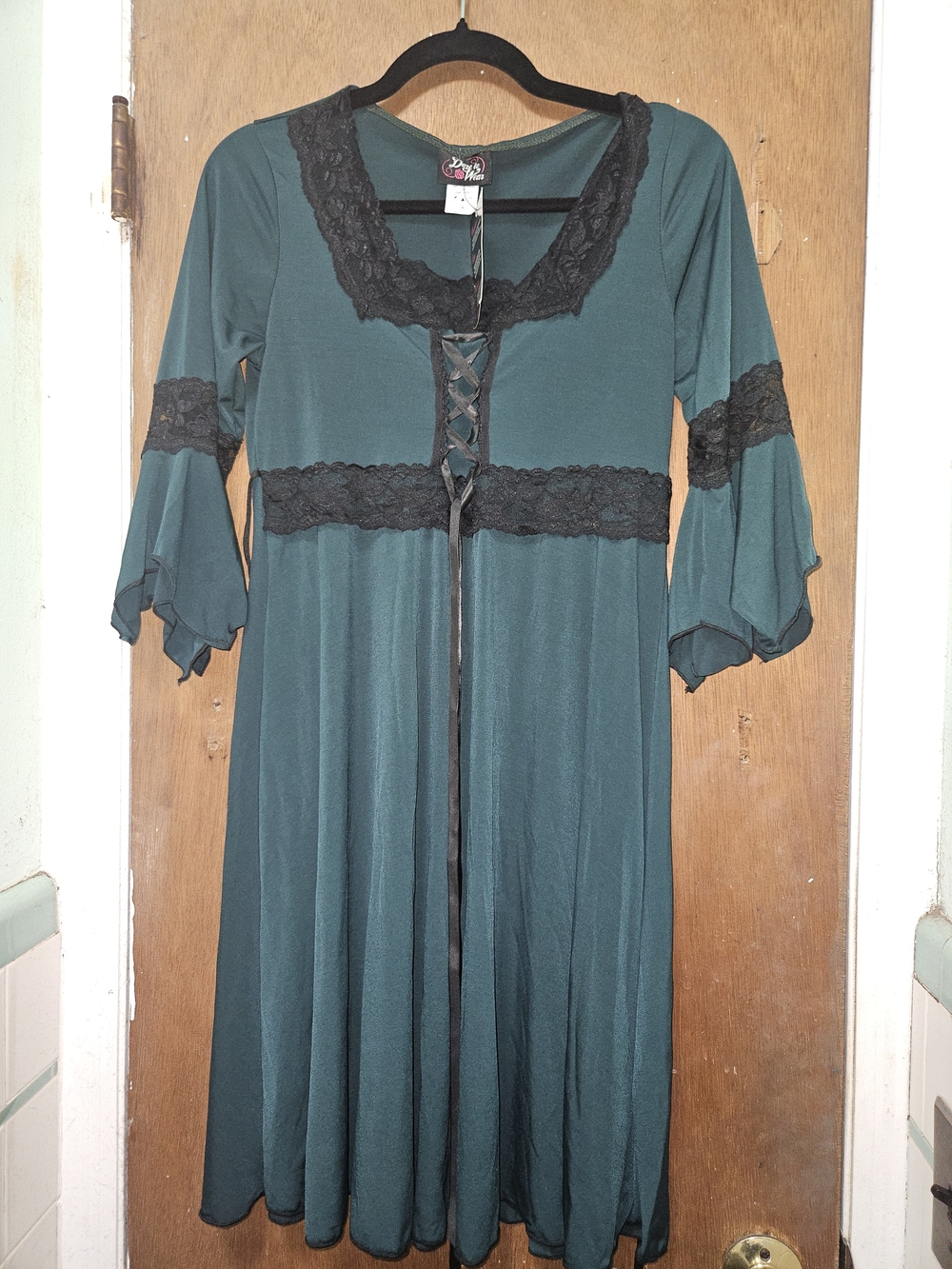Dare to Wear Renaissance Corset Dress In Envy Green